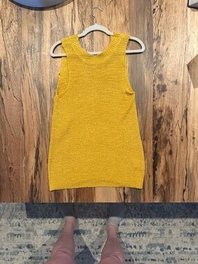 Women’s Sleeveless Knit Dress - Yellow